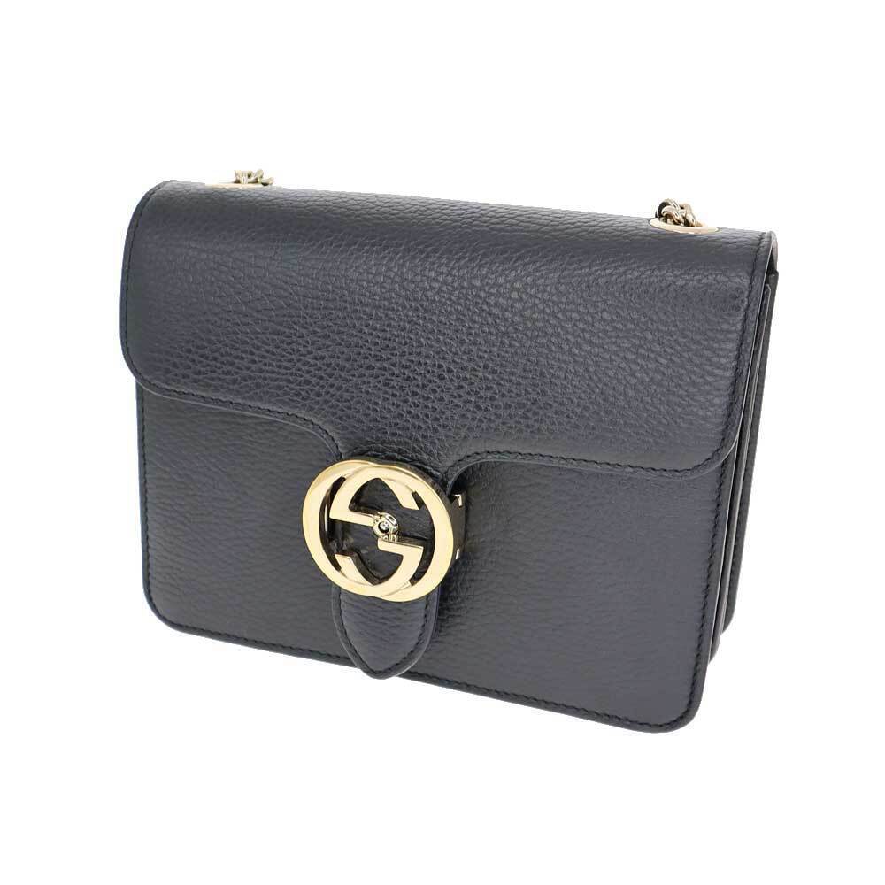 Gucci Interlocking Shoulder Bag GG Leather